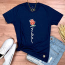 Camiseta Feminina Azul Mãe Flor
