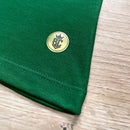 Camiseta Feminina Verde Coração Paz Amor Dourado