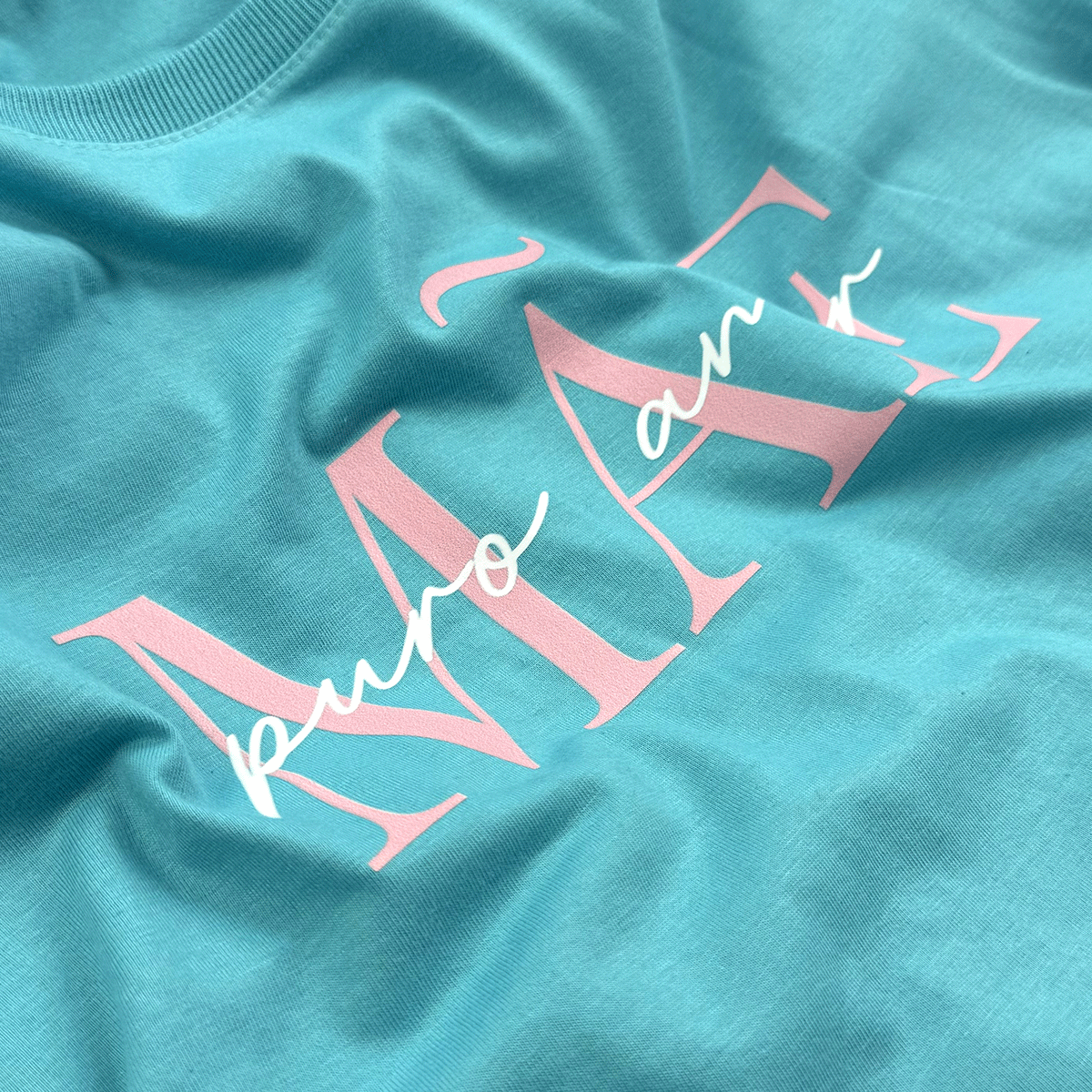 Camiseta Feminina Turquesa Mãe Puro Amor