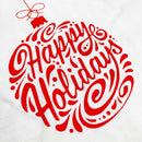 Camiseta Feminina Branca Happy Holidays