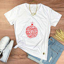 Camiseta Feminina Branca Happy Holidays