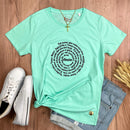 Camiseta Feminina Verde Menta Oração Pai Nosso