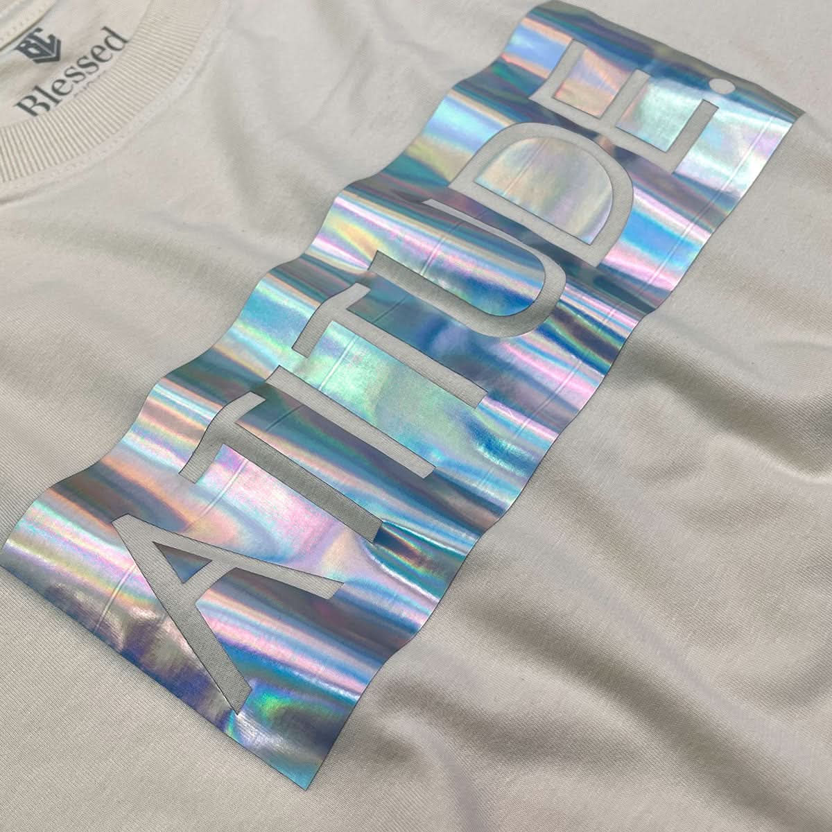 Camiseta Masculina Off White Atitude Holográfico