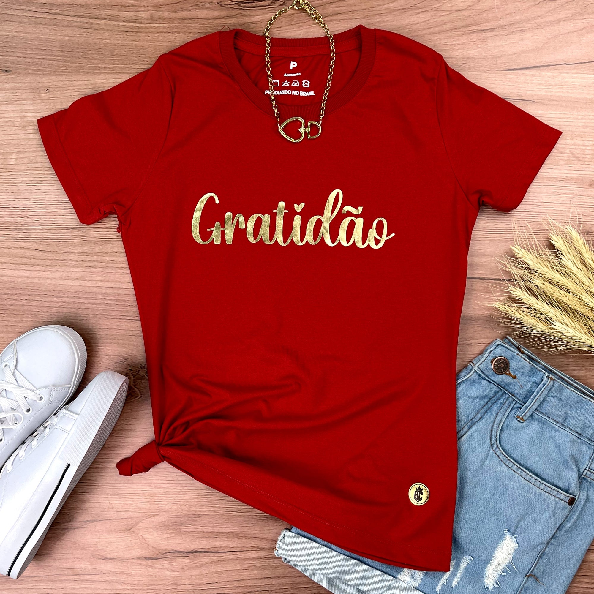 Camiseta TShirt feminina Bem me quero Vermelha