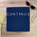 Camiseta Feminina Azul Continue