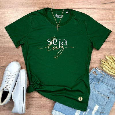 Camiseta Feminina Verde Seja Luz