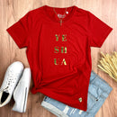 Camiseta Feminina Vermelha Yeshua Camaleão