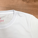 Camiseta Feminina Branca Aplique Faith