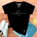 Camiseta Feminina Preta O Senhor É Sublime
