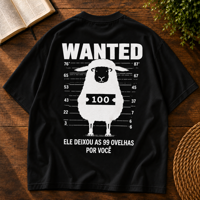 Oversized Preta Ele Deixou as 99 Ovelhas por Você