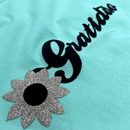 Camiseta Feminina Verde Menta Girassol Gratidão