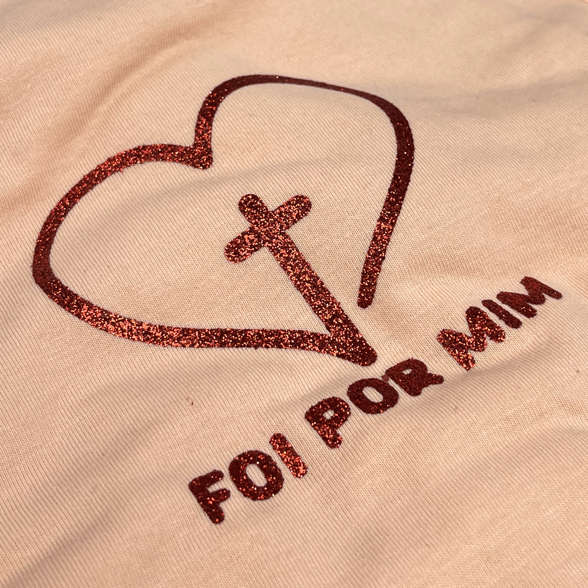 Camiseta Feminina Salmão Foi Por Mim