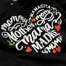 Camiseta Feminina Preta Coração Mommy