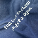 Camiseta Masculina Azul Tua Voz Me Chama Sobre As Águas