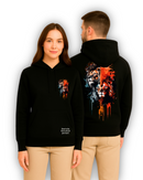 Moletom Canguru Com Capuz Preto Dois Leões