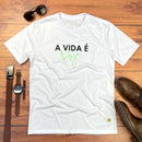 Camiseta Masculina Branca A Vida É Hoje