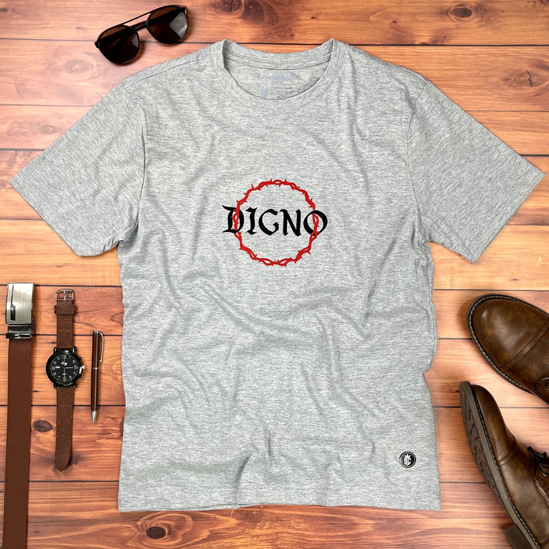 Camiseta Masculina Cinza Digno