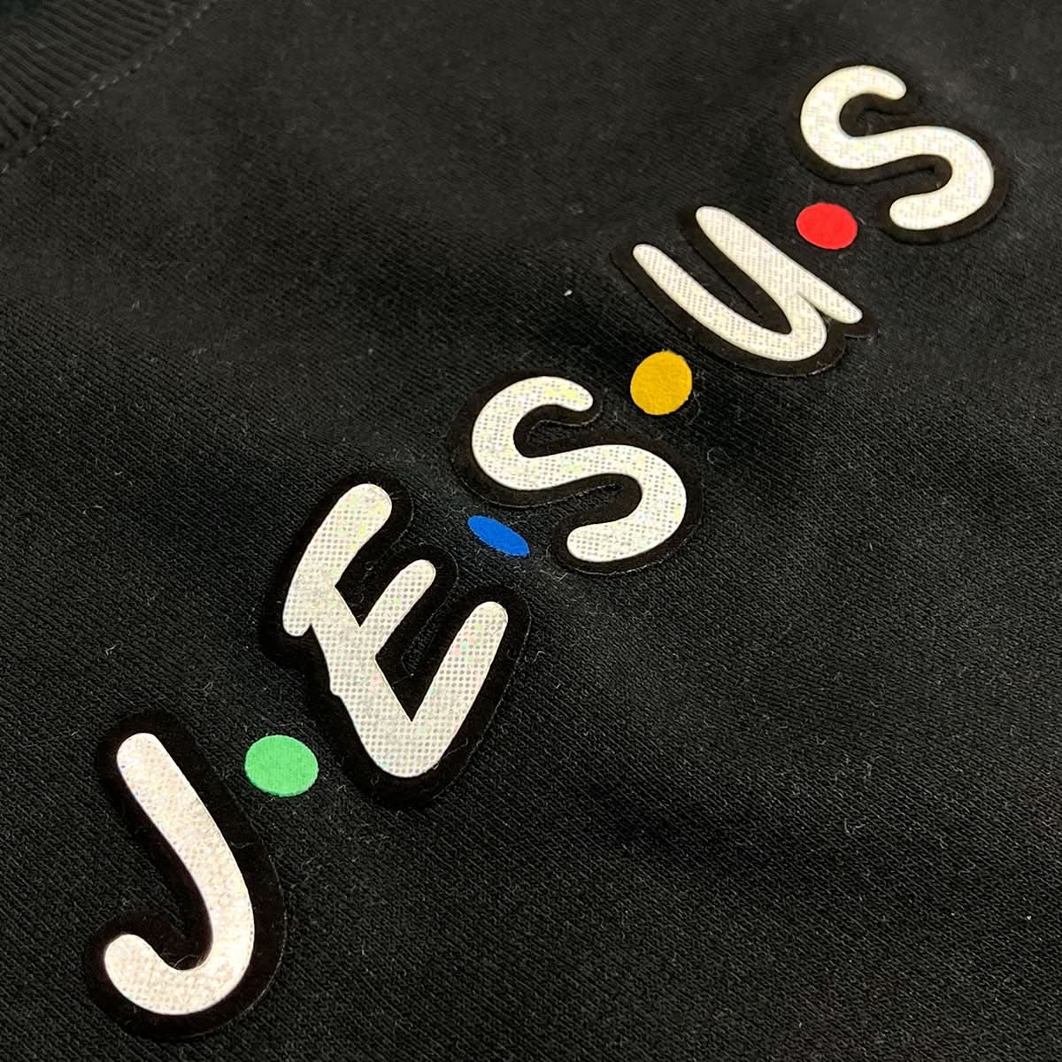 Moletom Preto Aplique J.E.S.U.S