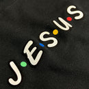 Moletom Preto Aplique J.E.S.U.S