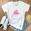 Camiseta Feminina Branca Jesus Coroa
