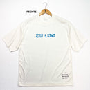 Oversized Off White Full Jesus Is King Azul