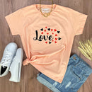 Camiseta Feminina Salmão Love Coração