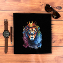 Camiseta Masculina Preta Leão Coroa