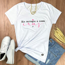 Camiseta Feminina Branca Ele Carregou a Nossa Cruz