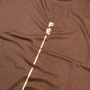 Camiseta Feminina Marrom Fé Listra Dourado