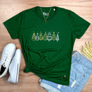 Camiseta Feminina Verde Árvores Natal