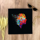 Camiseta Feminina Preta Coração Pensamento