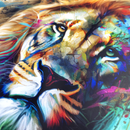 Camiseta Masculina Preta Leão