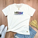 Camiseta Feminina Off White Aplique Camaleão Yeshua