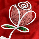 Camiseta Feminina Vermelha Mãe Flor