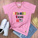 Camiseta Feminina Rosa Blessed Todo Dia