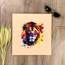 Camiseta Feminina Salmão Leão Colorido