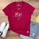 Camiseta Feminina Pink Seja luz