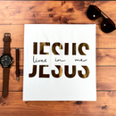 Camiseta Masculina Branca Jesus Lives In Me
