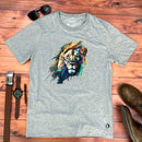 Camiseta Masculina Cinza Leão