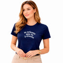 Camiseta Feminina Azul Te Orienta Que tu é Crente