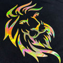 Camiseta Masculina Preta Aplique Leão Dourado