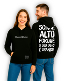 Moletom Canguru Com Capuz Preto Sonhe Alto