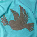 Camiseta Feminina Verde Menta Pomba da Paz