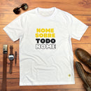 Camiseta Masculina Branca Nome Sobre Todo Nome