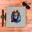 Camiseta Masculina Cinza Leão Coroa