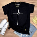 Camiseta Feminina Preta Fé
