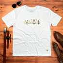 Camiseta Masculina Branca Árvores Natal