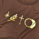 Camiseta Feminina Marrom Raminho