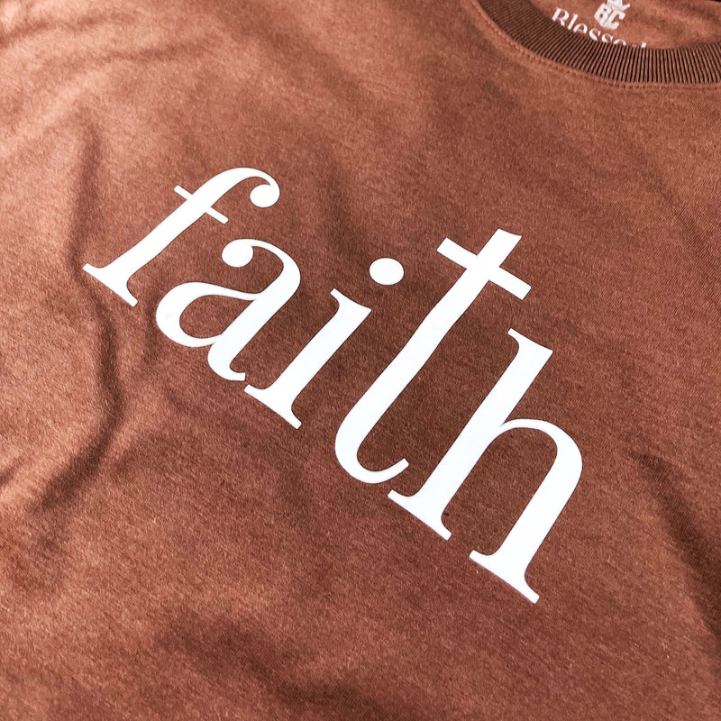 Camiseta Masculina Marrom Faith