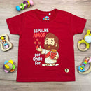 T-Shirt Infantil Vermelha Espalhe Amor Por Onde For